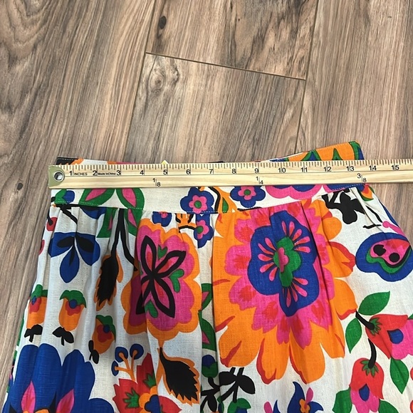 Mr. B of California Maxi Skirt Bold Floral Canvas Print 60s 70s Boho Festival - Picture 3 of 11